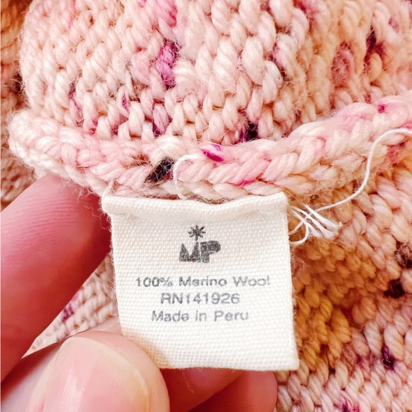 Misha & Puff Dusty Rose Confetti Pink Popcorn Sweater Kids Wool Handmade 3-4y - Picture 11 of 12